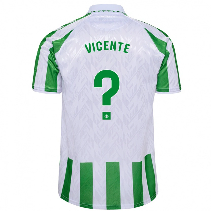 Danxen Dame Diego Vicente #0 Grønne Hvite Striper Hjemmetrøye Drakt Trøye 2024/25 Skjorter T-Skjorte
