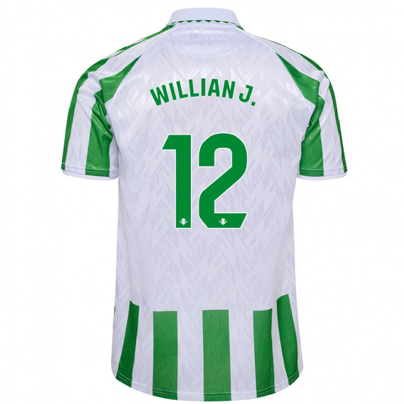 Danxen Dame Willian José #12 Grønne Hvite Striper Hjemmetrøye Drakt Trøye 2024/25 Skjorter T-Skjorte