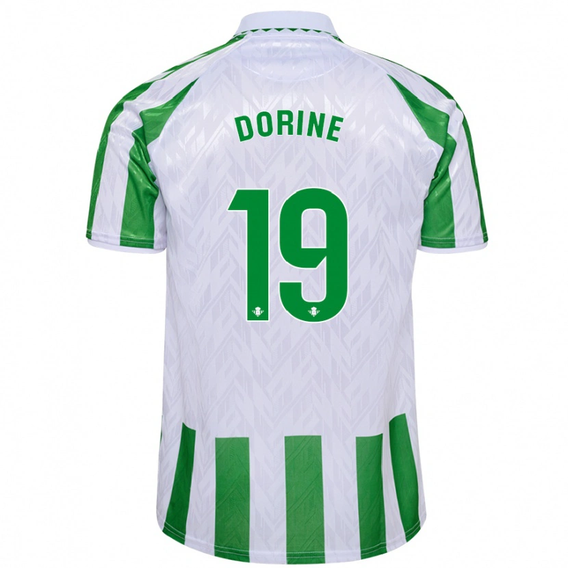 Danxen Dame Dorine Nina Chuigoue #19 Grønne Hvite Striper Hjemmetrøye Drakt Trøye 2024/25 Skjorter T-Skjorte