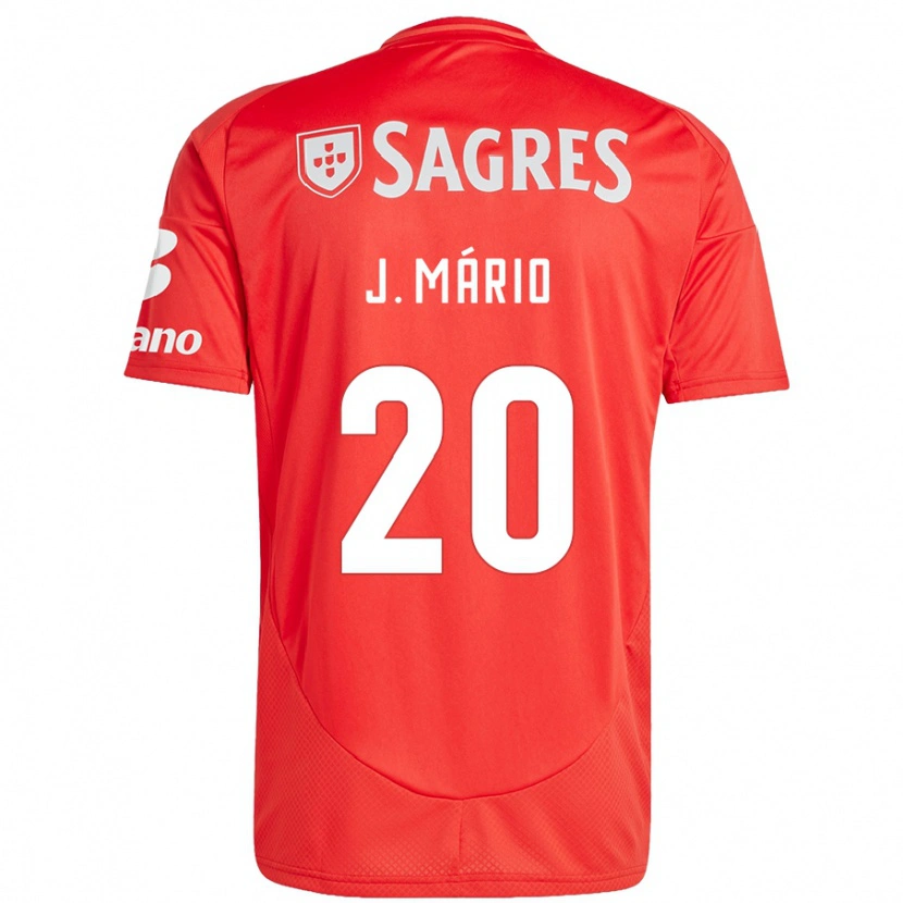 Danxen Dame João Mário #20 Rød Hvit Hjemmetrøye Drakt Trøye 2024/25 Skjorter T-Skjorte