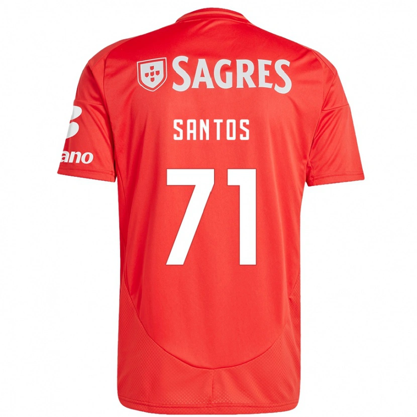 Danxen Dame Leandro Santos #71 Rød Hvit Hjemmetrøye Drakt Trøye 2024/25 Skjorter T-Skjorte