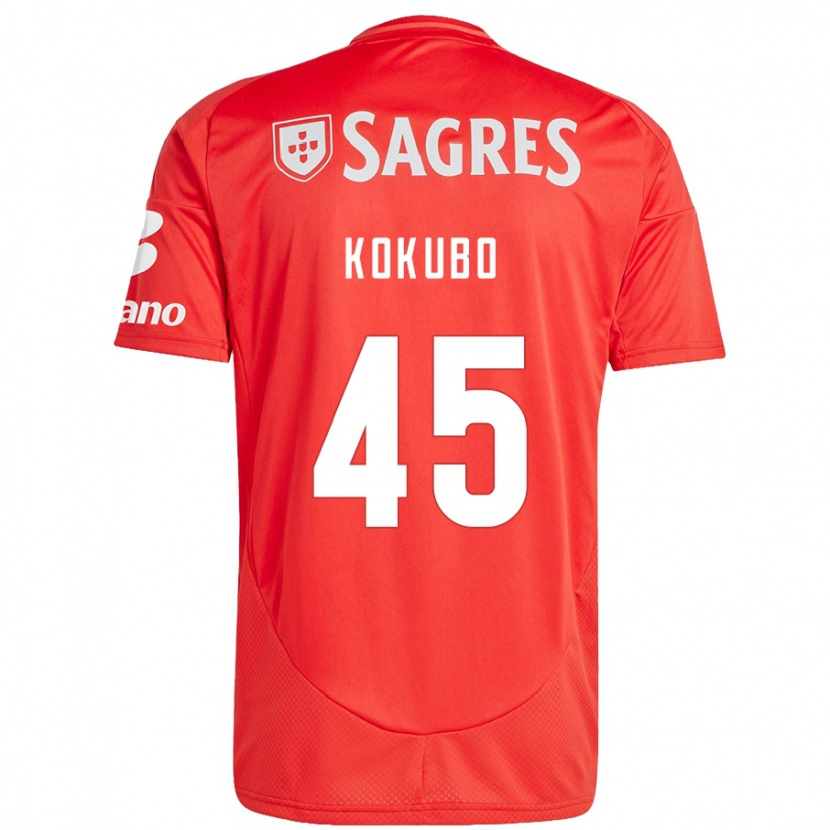 Danxen Dame Leo Kokubo #45 Rød Hvit Hjemmetrøye Drakt Trøye 2024/25 Skjorter T-Skjorte