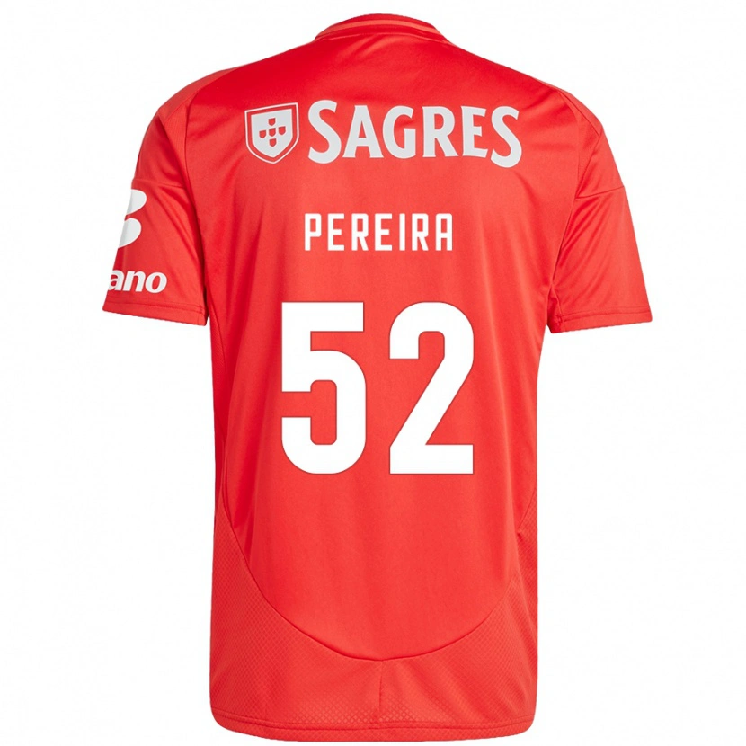 Danxen Dame Henrique Pereira #52 Rød Hvit Hjemmetrøye Drakt Trøye 2024/25 Skjorter T-Skjorte