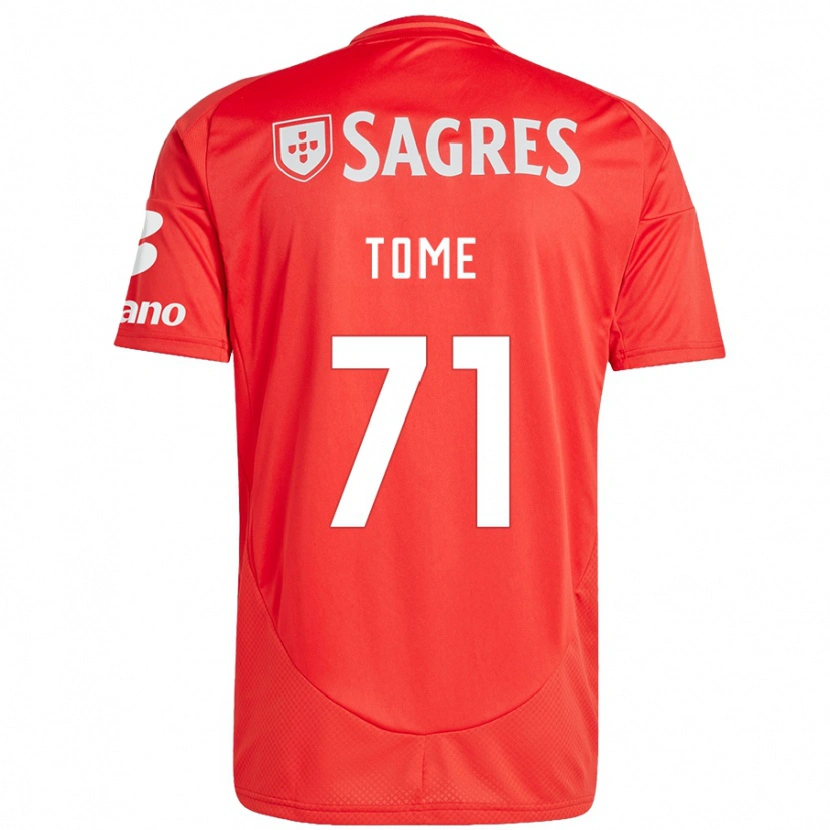 Danxen Dame João Tomé #71 Rød Hvit Hjemmetrøye Drakt Trøye 2024/25 Skjorter T-Skjorte