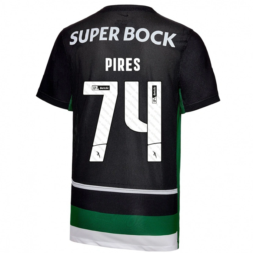 Danxen Dame Guilherme Pires #74 Svart Hvit Grønn Hjemmetrøye Drakt Trøye 2024/25 Skjorter T-Skjorte