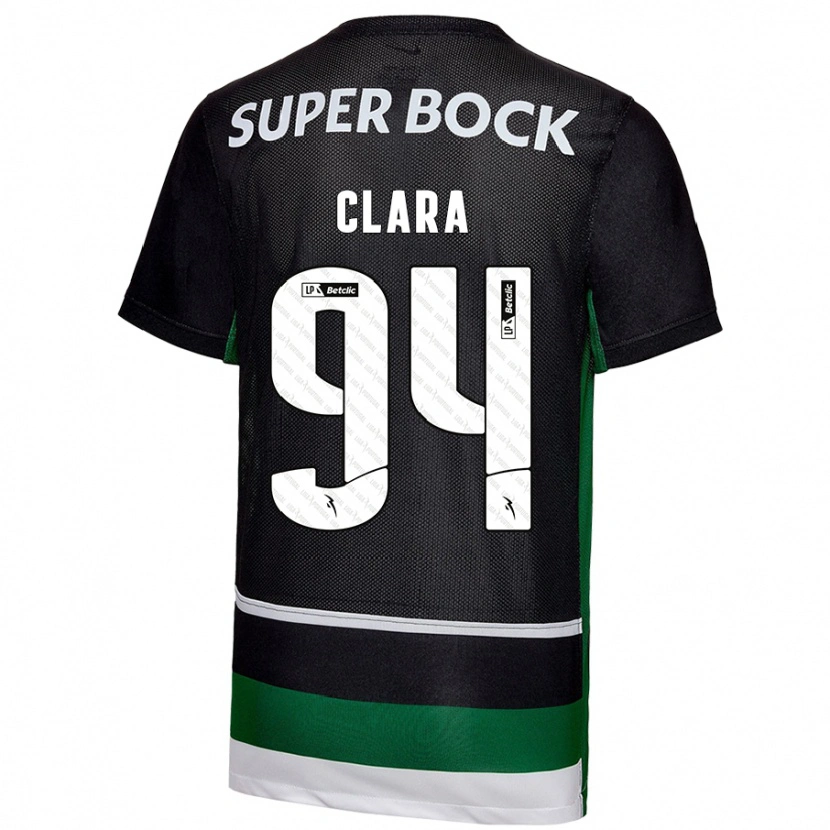 Danxen Dame Diogo Clara #94 Svart Hvit Grønn Hjemmetrøye Drakt Trøye 2024/25 Skjorter T-Skjorte