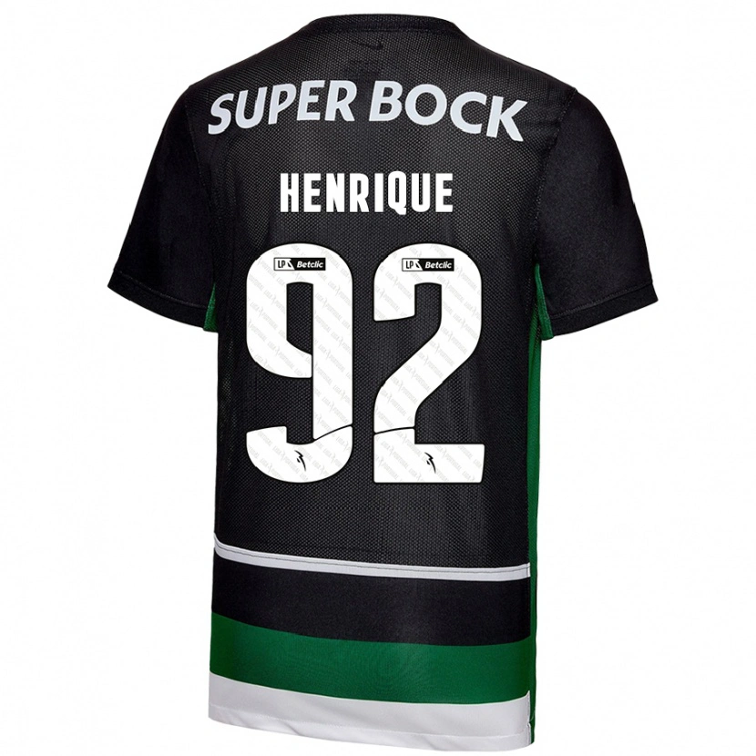 Danxen Dame Eduardo Henrique #92 Svart Hvit Grønn Hjemmetrøye Drakt Trøye 2024/25 Skjorter T-Skjorte