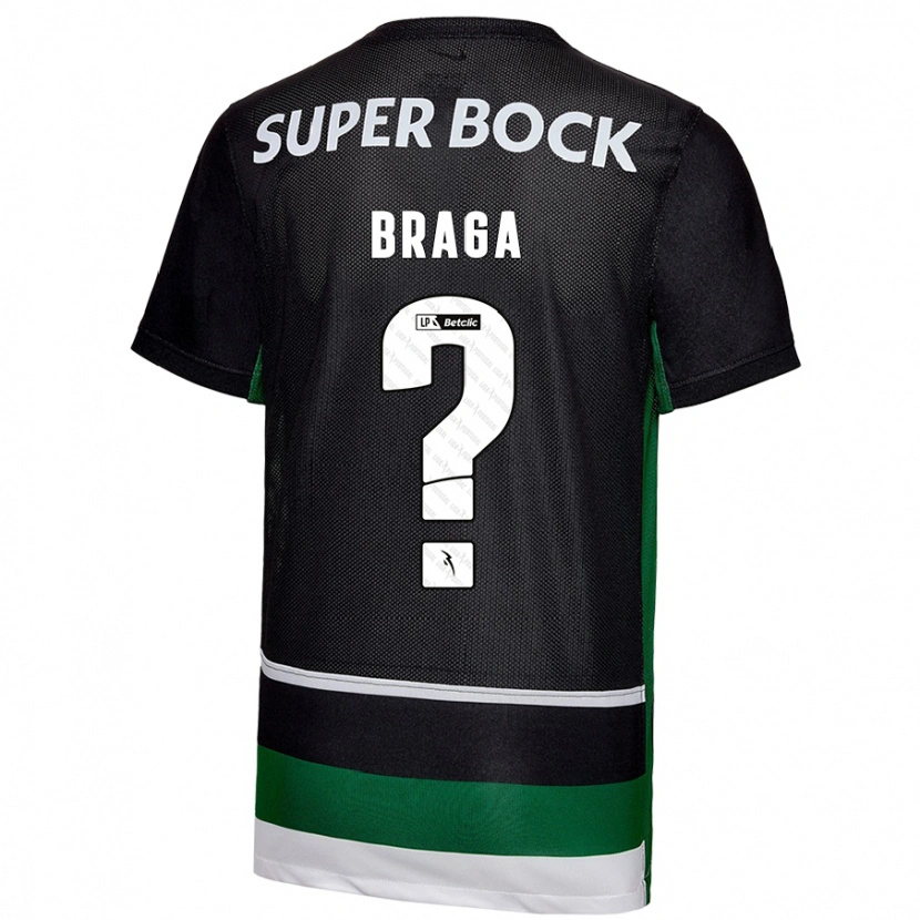 Danxen Dame Gonçalo Braga #0 Svart Hvit Grønn Hjemmetrøye Drakt Trøye 2024/25 Skjorter T-Skjorte