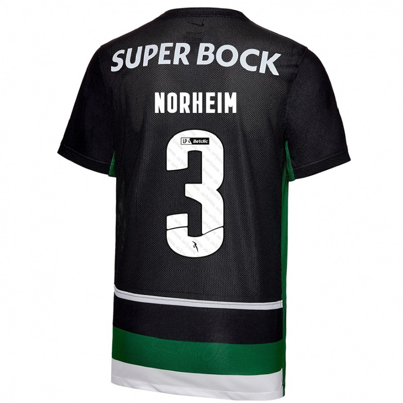 Danxen Dame Andrea Norheim #3 Svart Hvit Grønn Hjemmetrøye Drakt Trøye 2024/25 Skjorter T-Skjorte