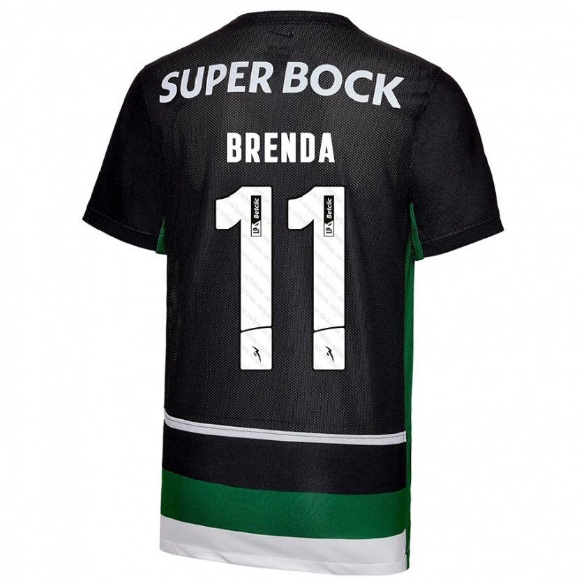 Danxen Dame Brenda Pérez Soler #11 Svart Hvit Grønn Hjemmetrøye Drakt Trøye 2024/25 Skjorter T-Skjorte