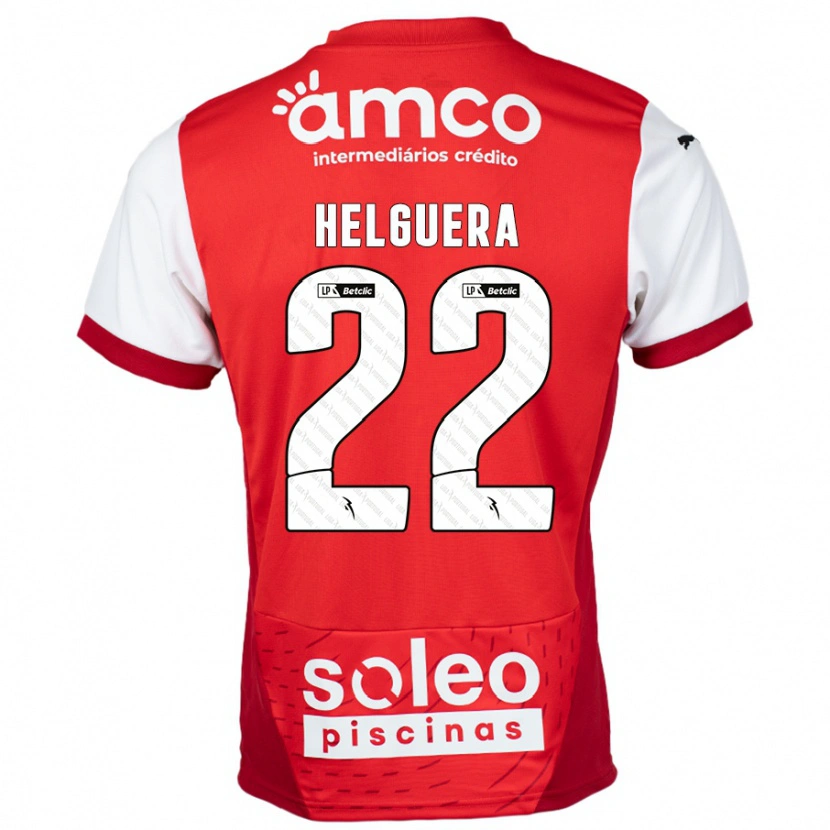 Danxen Dame Thiago Helguera #22 Rød Hvit Hjemmetrøye Drakt Trøye 2024/25 Skjorter T-Skjorte