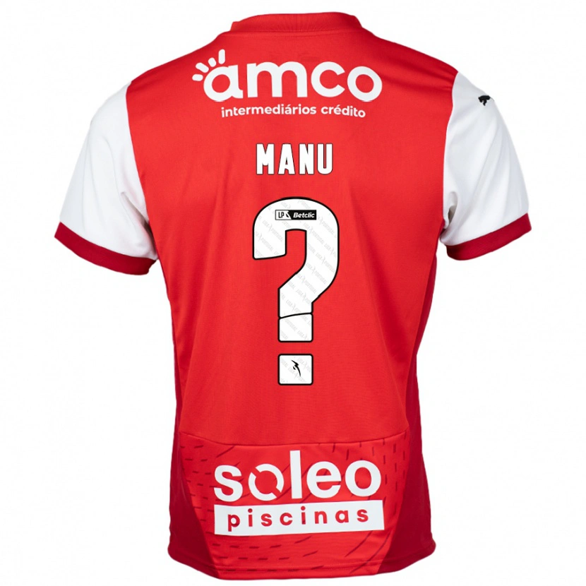 Danxen Dame Manu Teixeira #0 Rød Hvit Hjemmetrøye Drakt Trøye 2024/25 Skjorter T-Skjorte