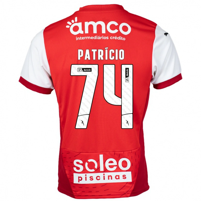 Danxen Dame Nuno Patrício #74 Rød Hvit Hjemmetrøye Drakt Trøye 2024/25 Skjorter T-Skjorte