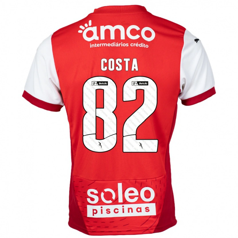 Danxen Dame Gui Costa #82 Rød Hvit Hjemmetrøye Drakt Trøye 2024/25 Skjorter T-Skjorte