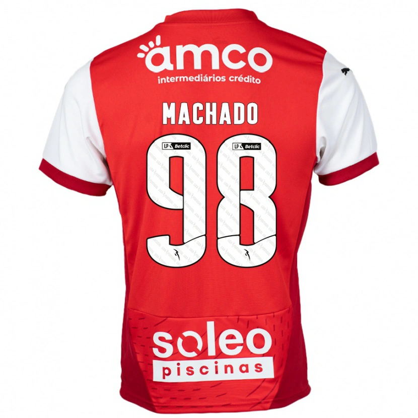 Danxen Dame Gonçalo Machado #98 Rød Hvit Hjemmetrøye Drakt Trøye 2024/25 Skjorter T-Skjorte