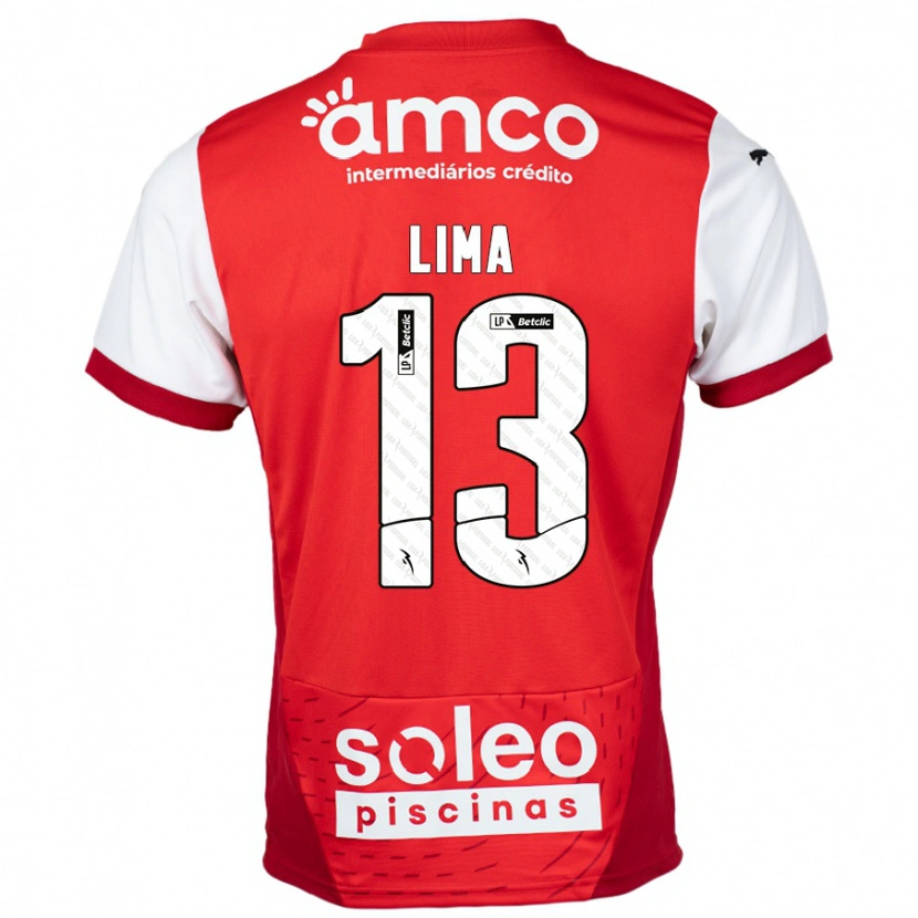 Danxen Dame Aline Lima #13 Rød Hvit Hjemmetrøye Drakt Trøye 2024/25 Skjorter T-Skjorte