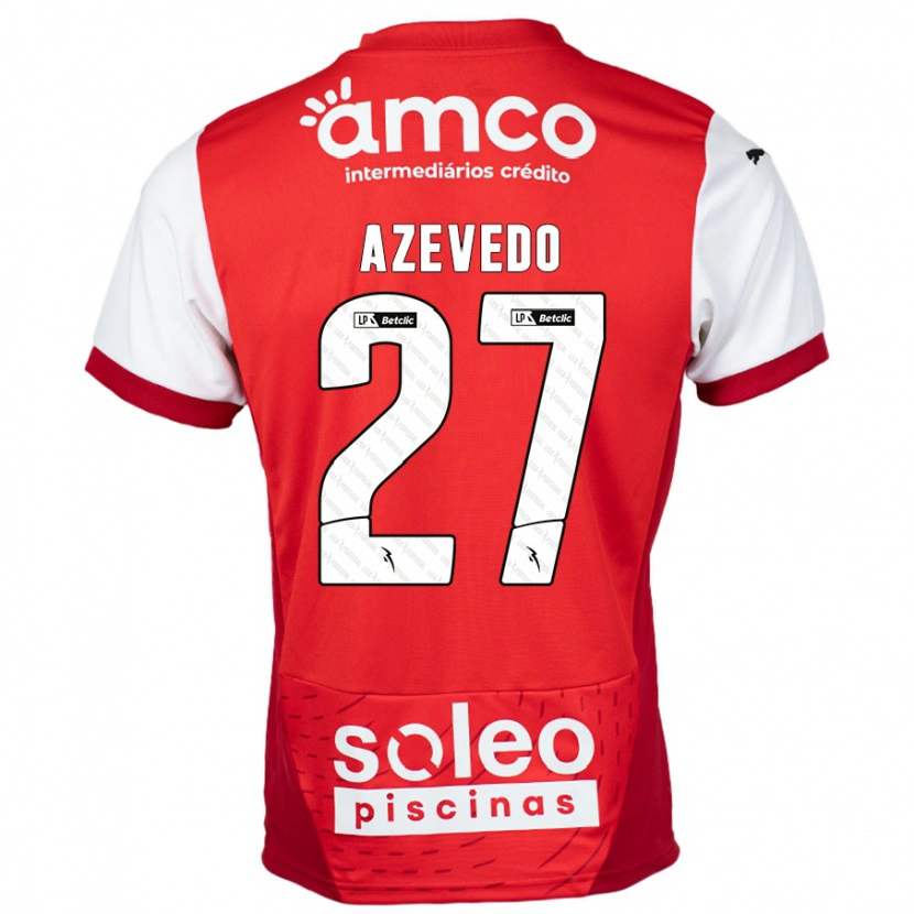 Danxen Dame Mariana Azevedo #27 Rød Hvit Hjemmetrøye Drakt Trøye 2024/25 Skjorter T-Skjorte