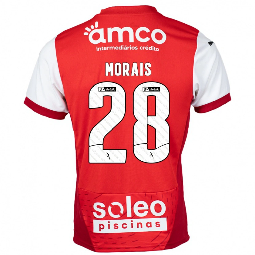 Danxen Dame Patrícia Morais #28 Rød Hvit Hjemmetrøye Drakt Trøye 2024/25 Skjorter T-Skjorte