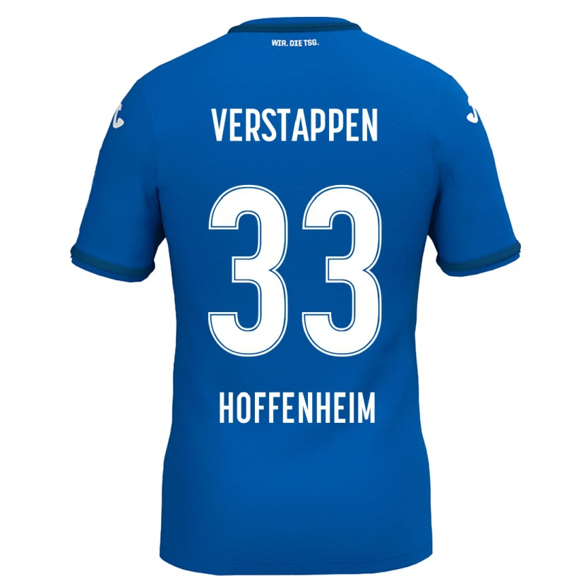 Danxen Dame Eric Verstappen #33 Kongeblå Hjemmetrøye Drakt Trøye 2024/25 Skjorter T-Skjorte