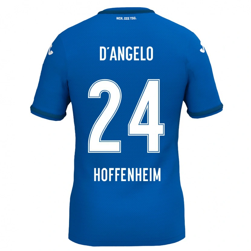Danxen Dame Chiara D'angelo #24 Kongeblå Hjemmetrøye Drakt Trøye 2024/25 Skjorter T-Skjorte