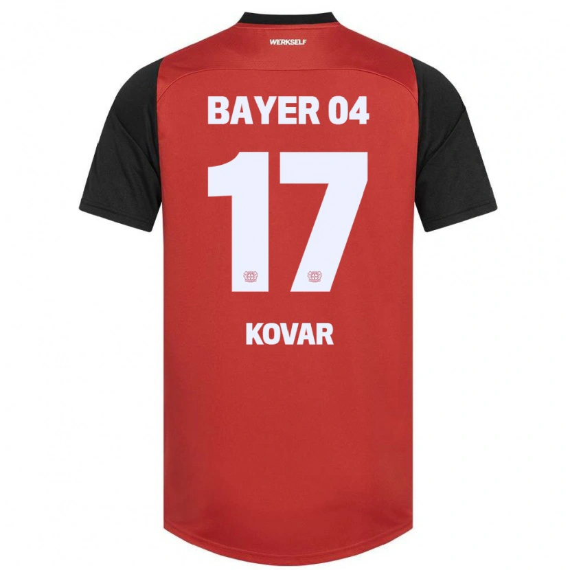Danxen Dame Matej Kovar #17 Rød Svart Hjemmetrøye Drakt Trøye 2024/25 Skjorter T-Skjorte