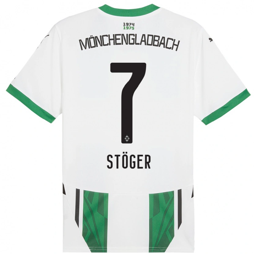 Danxen Dame Kevin Stöger #7 Hvit Grønn Hjemmetrøye Drakt Trøye 2024/25 Skjorter T-Skjorte