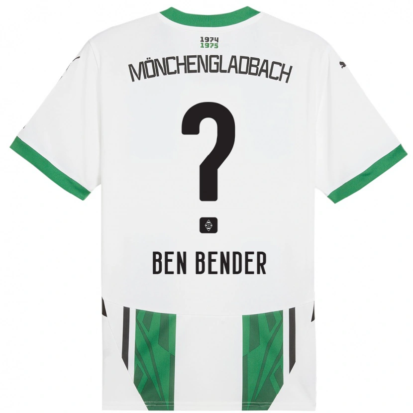 Danxen Dame Ben Bender #0 Hvit Grønn Hjemmetrøye Drakt Trøye 2024/25 Skjorter T-Skjorte