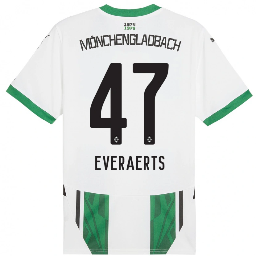 Danxen Dame Kim Everaerts #47 Hvit Grønn Hjemmetrøye Drakt Trøye 2024/25 Skjorter T-Skjorte