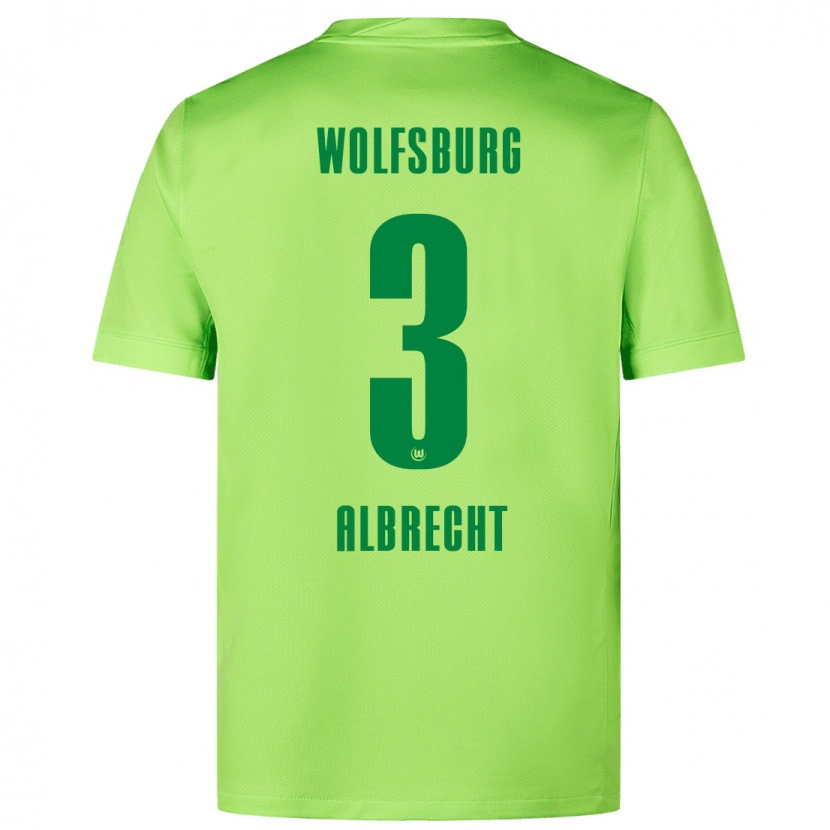 Danxen Dame Ben Albrecht #3 Fluorescerende Grønn Hjemmetrøye Drakt Trøye 2024/25 Skjorter T-Skjorte