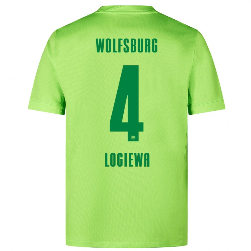 Danxen Dame Luca Logiewa #4 Fluorescerende Grønn Hjemmetrøye Drakt Trøye 2024/25 Skjorter T-Skjorte