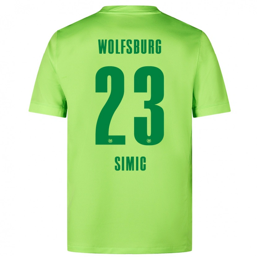 Danxen Dame Karlo Simic #23 Fluorescerende Grønn Hjemmetrøye Drakt Trøye 2024/25 Skjorter T-Skjorte
