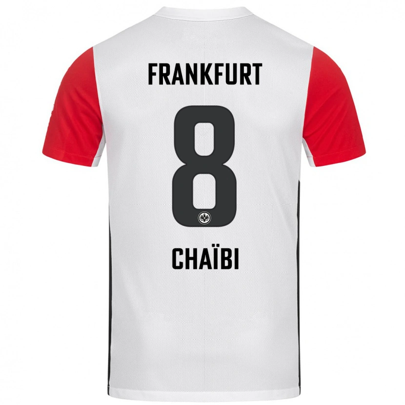Danxen Dame Farès Chaïbi #8 Hvit Rød Hjemmetrøye Drakt Trøye 2024/25 Skjorter T-Skjorte