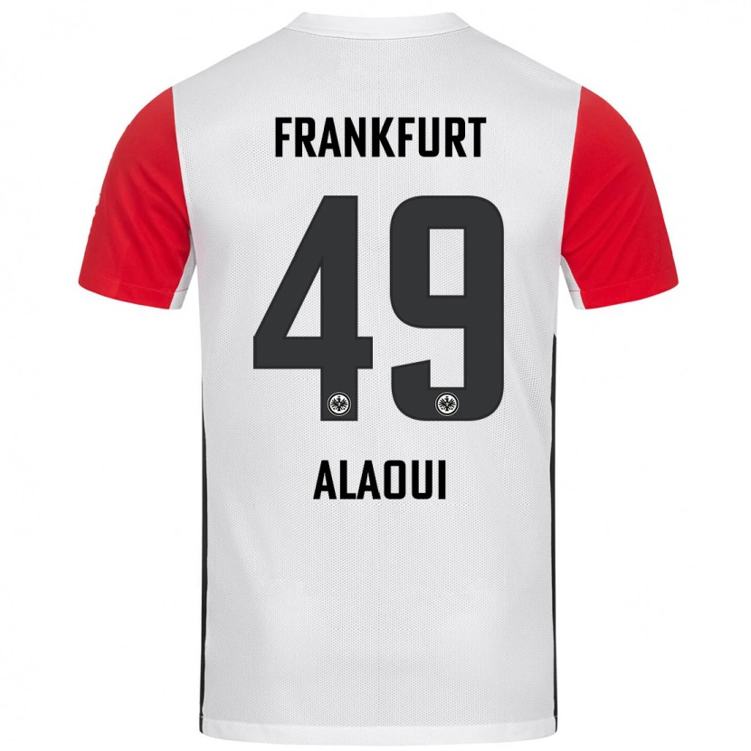 Danxen Dame Anas Alaoui #49 Hvit Rød Hjemmetrøye Drakt Trøye 2024/25 Skjorter T-Skjorte