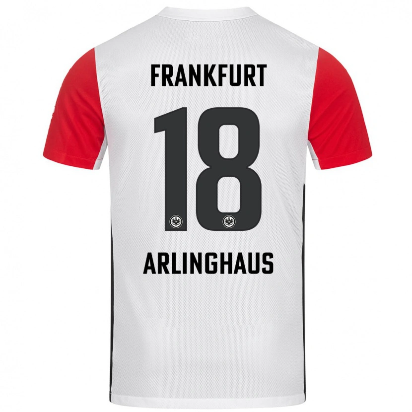 Danxen Dame Max Arlinghaus #18 Hvit Rød Hjemmetrøye Drakt Trøye 2024/25 Skjorter T-Skjorte