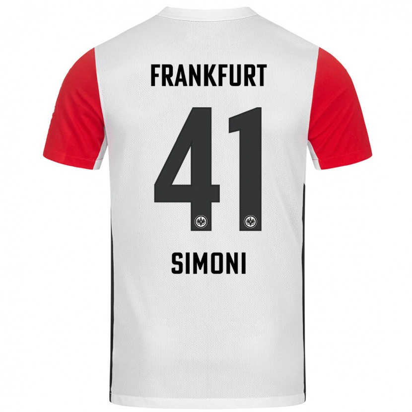 Danxen Dame Simon Simoni #41 Hvit Rød Hjemmetrøye Drakt Trøye 2024/25 Skjorter T-Skjorte