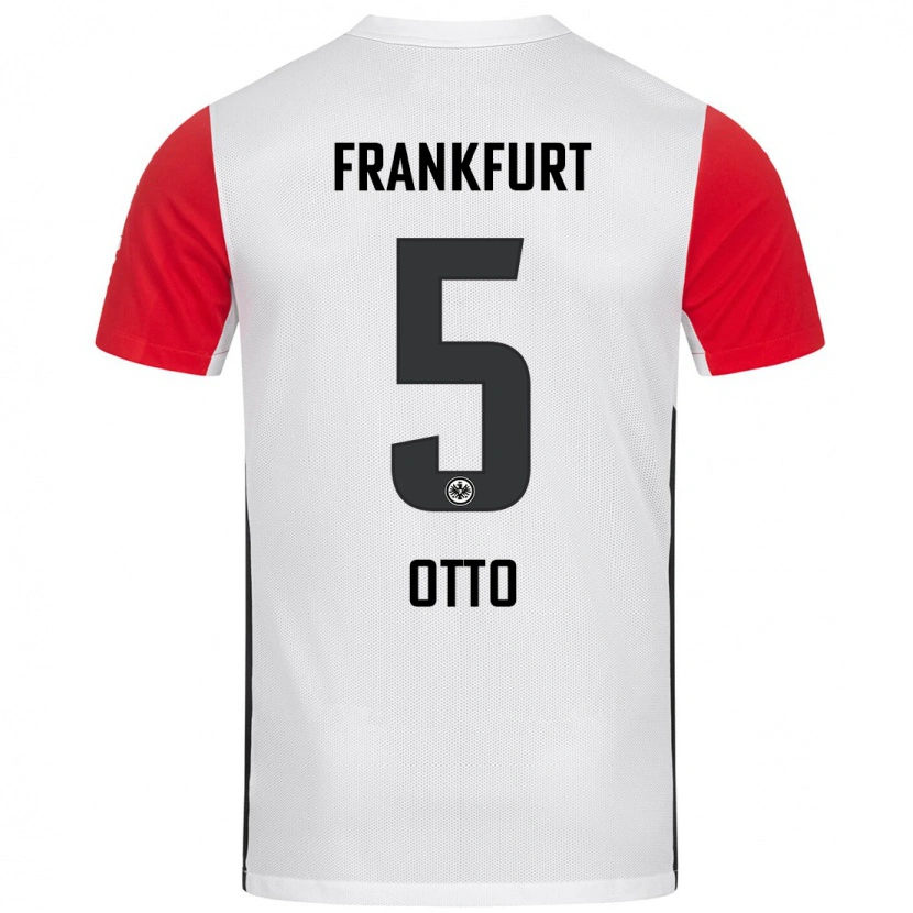 Danxen Dame Fynn Otto #5 Hvit Rød Hjemmetrøye Drakt Trøye 2024/25 Skjorter T-Skjorte