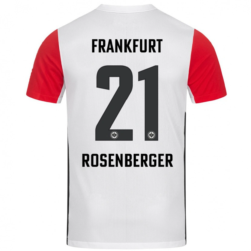 Danxen Dame Robin Rosenberger #21 Hvit Rød Hjemmetrøye Drakt Trøye 2024/25 Skjorter T-Skjorte