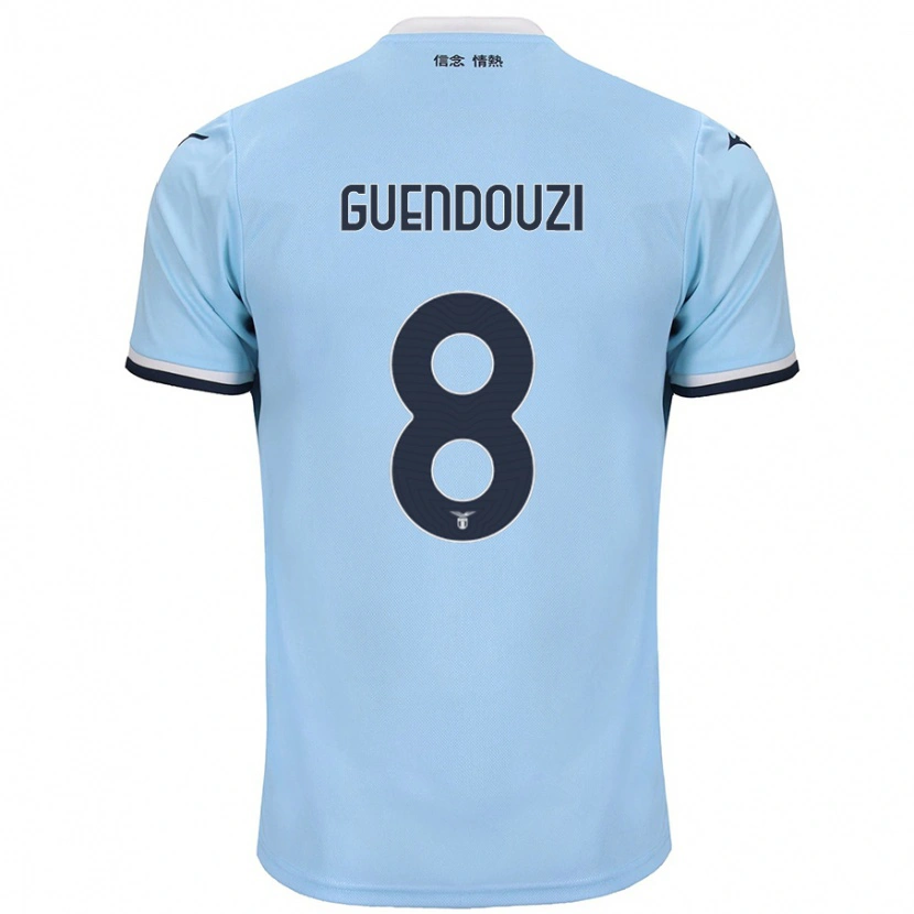 Danxen Dame Mattéo Guendouzi #8 Blå Hjemmetrøye Drakt Trøye 2024/25 Skjorter T-Skjorte