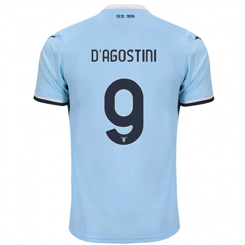 Danxen Dame Lorenzo D'agostini #9 Blå Hjemmetrøye Drakt Trøye 2024/25 Skjorter T-Skjorte