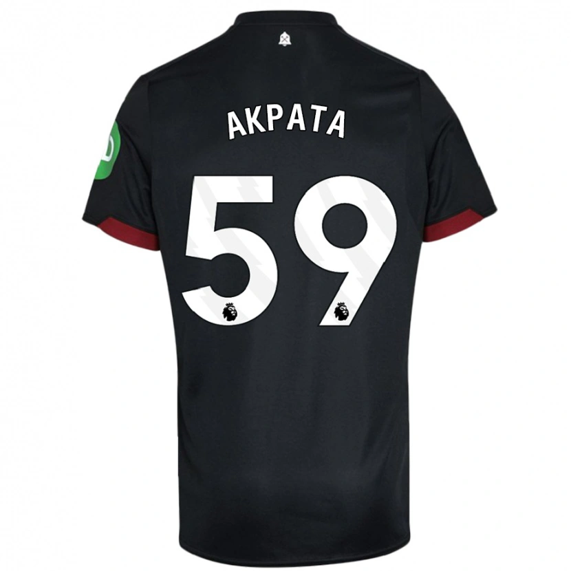Danxen Dame Tyron Akpata #59 Svart Hvit Bortetrøye Drakt Trøye 2024/25 Skjorter T-Skjorte