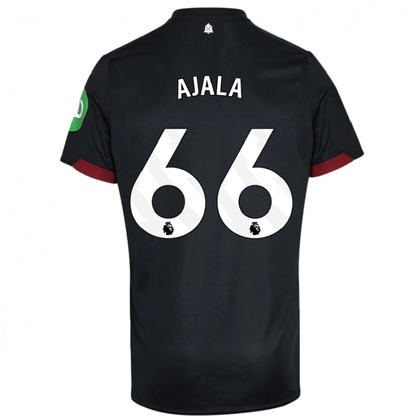 Danxen Dame Joshua Ajala #66 Svart Hvit Bortetrøye Drakt Trøye 2024/25 Skjorter T-Skjorte
