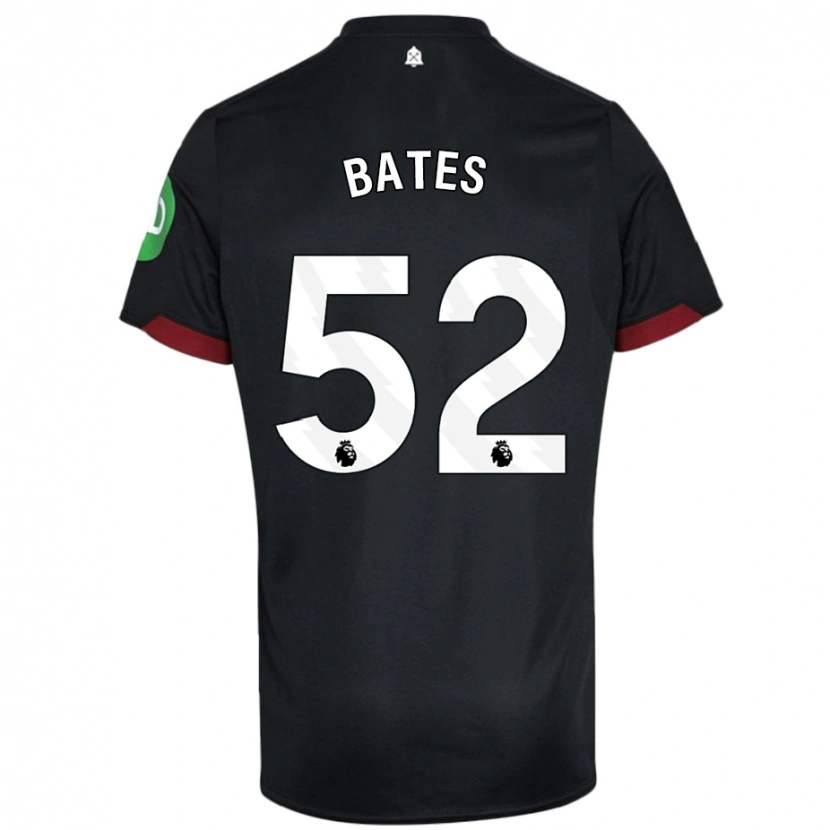 Danxen Dame Billy Bates #52 Svart Hvit Bortetrøye Drakt Trøye 2024/25 Skjorter T-Skjorte