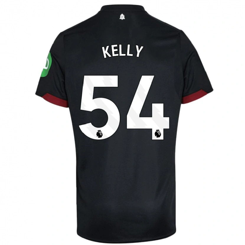 Danxen Dame Patrick Kelly #54 Svart Hvit Bortetrøye Drakt Trøye 2024/25 Skjorter T-Skjorte