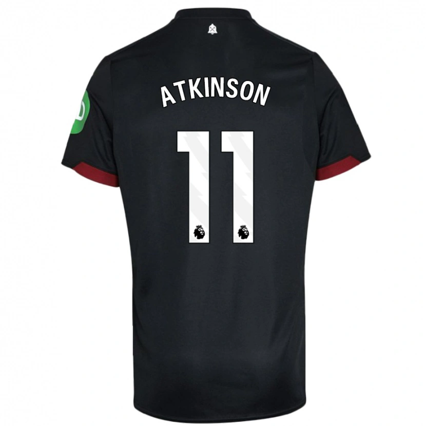 Danxen Dame Izzy Atkinson #11 Svart Hvit Bortetrøye Drakt Trøye 2024/25 Skjorter T-Skjorte