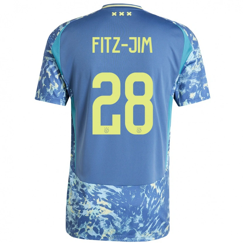 Danxen Dame Kian Fitz-Jim #28 Grå Blå Gul Bortetrøye Drakt Trøye 2024/25 Skjorter T-Skjorte
