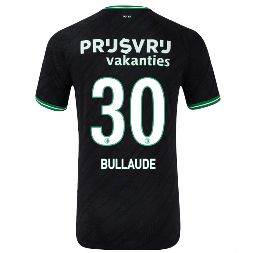 Danxen Dame Ezequiel Bullaude #30 Svart Grønn Bortetrøye Drakt Trøye 2024/25 Skjorter T-Skjorte