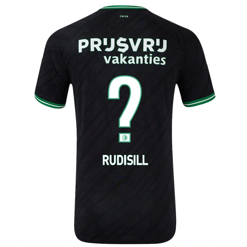 Danxen Dame Paulo Rudisill #0 Svart Grønn Bortetrøye Drakt Trøye 2024/25 Skjorter T-Skjorte