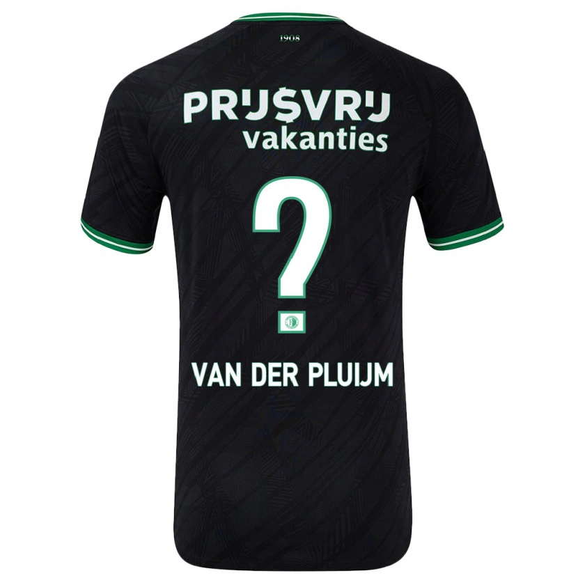 Danxen Dame Marvin Van Der Pluijm #0 Svart Grønn Bortetrøye Drakt Trøye 2024/25 Skjorter T-Skjorte