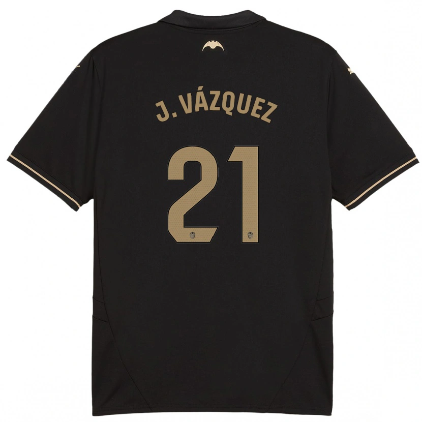 Danxen Dame Jesús Vázquez #21 Svart Bortetrøye Drakt Trøye 2024/25 Skjorter T-Skjorte