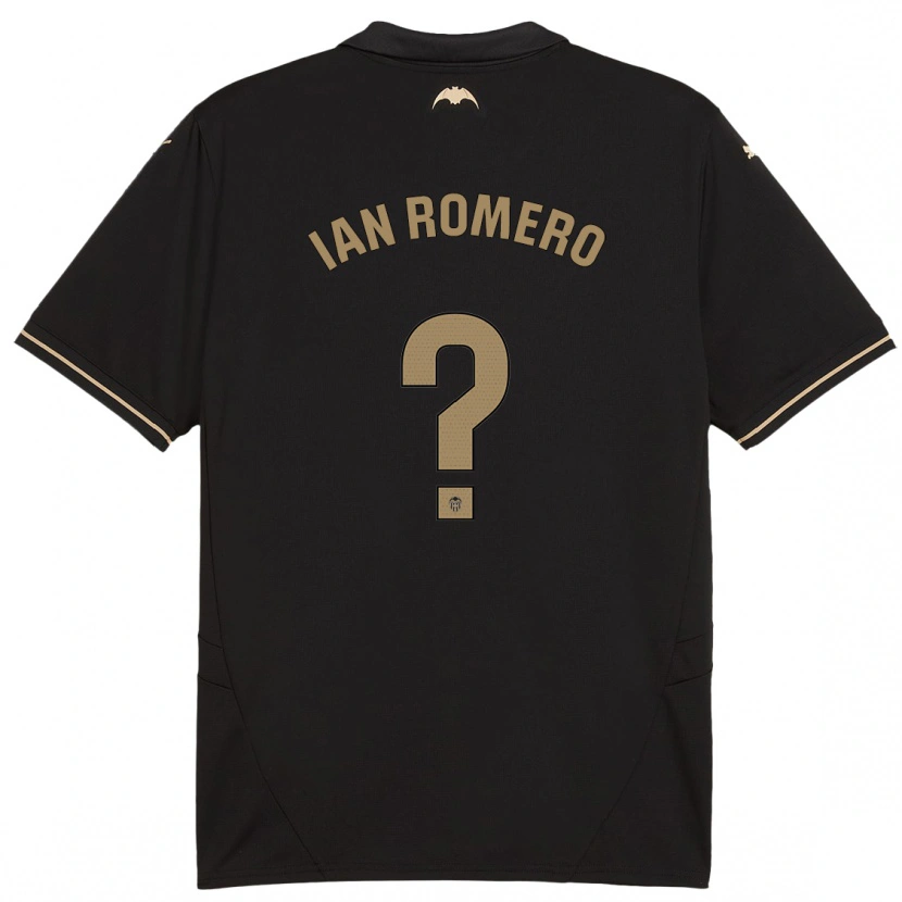 Danxen Dame Ian Romero #0 Svart Bortetrøye Drakt Trøye 2024/25 Skjorter T-Skjorte